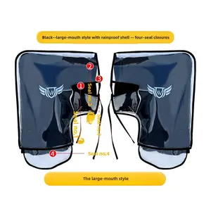 Motorcycle handlebar cover, thickened and enlarged in winter, windproof and warm, waterproof and rainproof and cold-proof handlebar cover