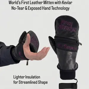Mitten Freestyle / No Respekt Board Collab Mitten - Inspired by Kian Gabrinski - Dark Purple lettering