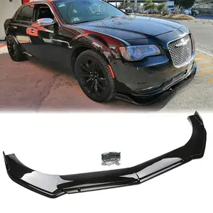 Front Bumper Lip Splitter Spoiler Body Kit For Chrysler 300 2015-22 Gloss Black