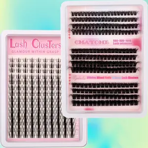 Two boxes of 356pcs mixed fairy eyelashes 8-18mm comic eyelashes - large-span DIY eyelashes naturally expand, beginner friendly, reusable, Volumized False Eyelashes