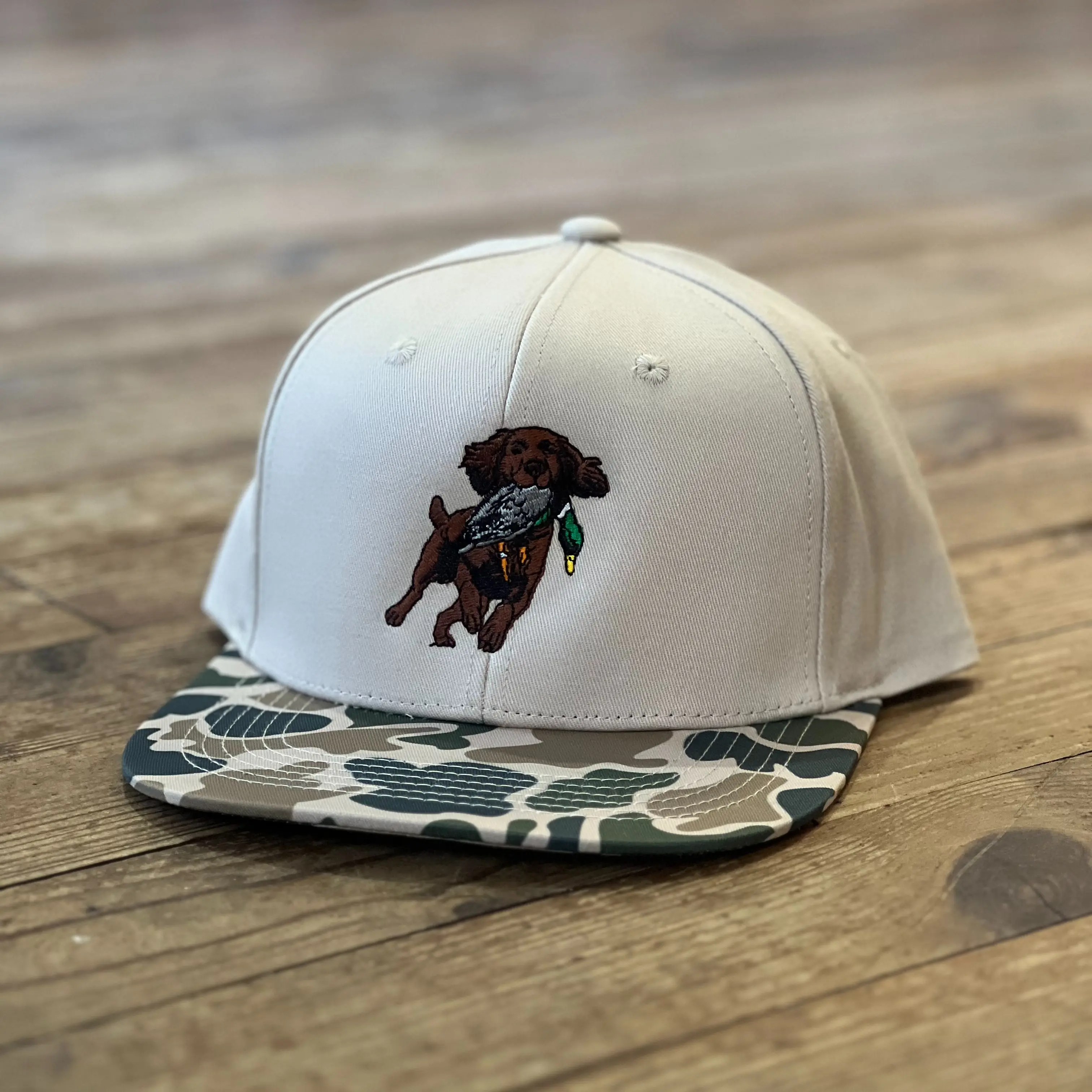 Boykin Spaniel Retrieving 2.0 Mallard Beige/Old School Camo Bill Hat