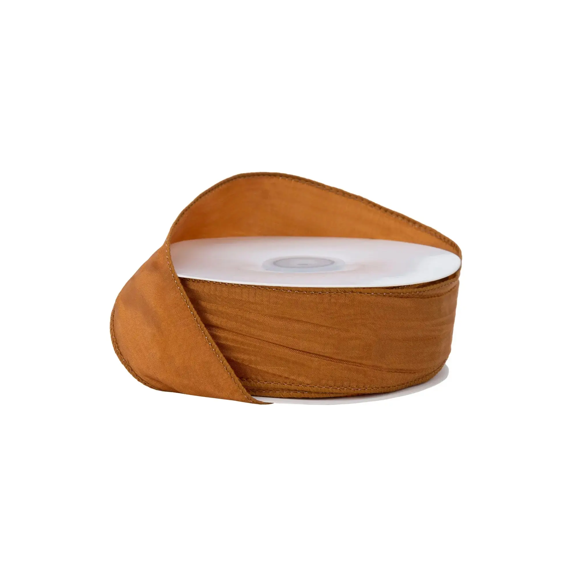 1 1/2" Wired Crinkle Ribbon | Rust | 50 Yard Roll
