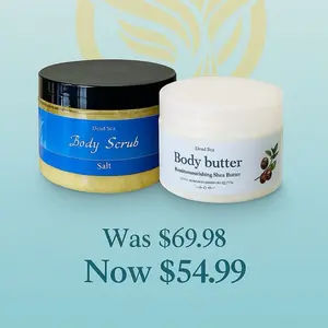 Dead Sea Mineral Bundle - Body Scrub & Body Butter - $69.98 to $54.99 - Comfy Cosmetic Product - Comfort