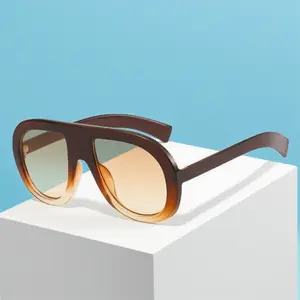 BEAER Women's Thick Frame Anti Glare Sunglasses Aviator Style Elegance High-Quality Durable Sunglasses with Maximum UV Protection for Everyday Use & Outdoor Activities