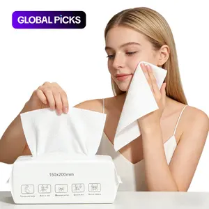 Disposable Face Towels, 1/2/4/10Packs Daily Dry & Wet Use Gentle Facial Cleansing Towels Pads, Double-sided Design Makeup Removal Wipes #GLOBAL PICKS