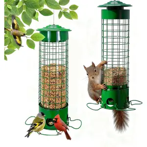 Squirrel-Proof Outdoor Bird Feeder, Weight-Activated, 33.5 Inches Tall, Wide-Mouth Design, Ideal for Wildlife Lovers
