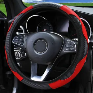 Multi-Purpose PU Leather Steering Wheel Cover, No Inner Ring, Universal Anti-Slip Automotive Car Accessory, Enhanced Grip and Protection