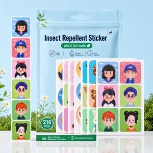 216Pcs | DEET-Free Natural Essential Oil Formula | Cute Animal Designs | Stick on Clothes & Backpacks | Safe Insect Protection for Children Outdoors outdoorfun
