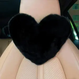 Cute Plush Heart Car Headrest Pillow 1 Pack