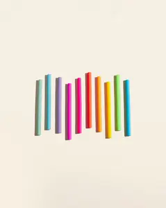 GIR Kids' Ultimate Straws Platinum-Grade Silicone for Super Sippers Milk OJ Breakfast Smoothies Drinkware