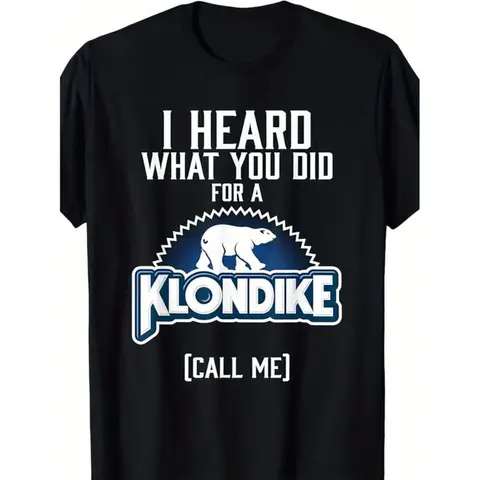100% Cotton Golf Gift T-Shirt For Men and Women Unique I Heard What You Did for a Klondike Graphic T-Shirt - Men's Casual Cotton Black Tee with 180G Weight and Relaxed Fit - Funny Humorous Statement Shirt
