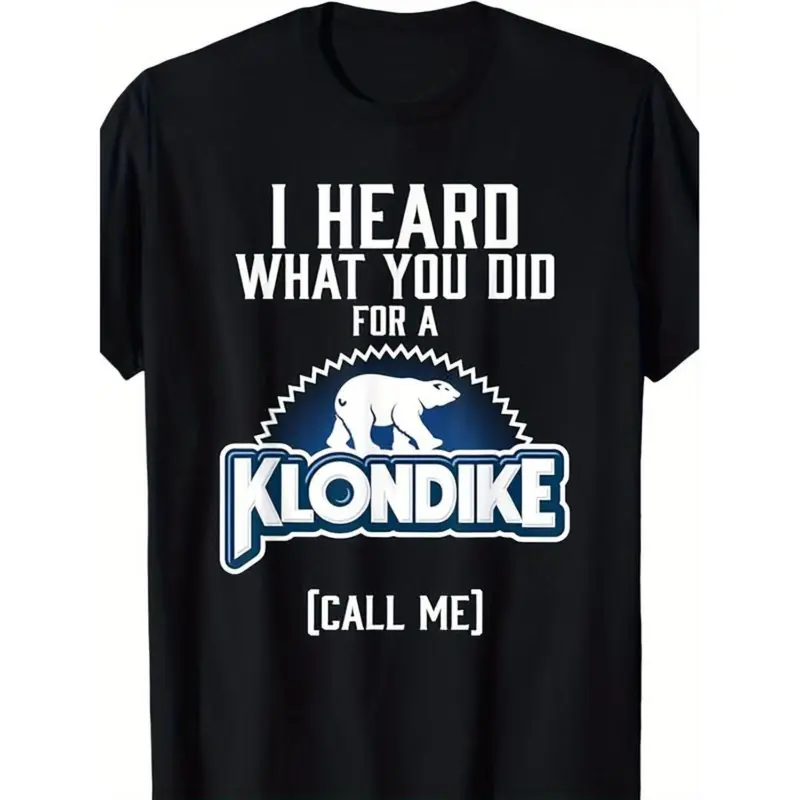 100% Cotton Golf Gift T-Shirt For Men and Women Unique I Heard What You Did for a Klondike Graphic T-Shirt - Men's Casual Cotton Black Tee with 180G Weight and Relaxed Fit - Funny Humorous Statement Shirt