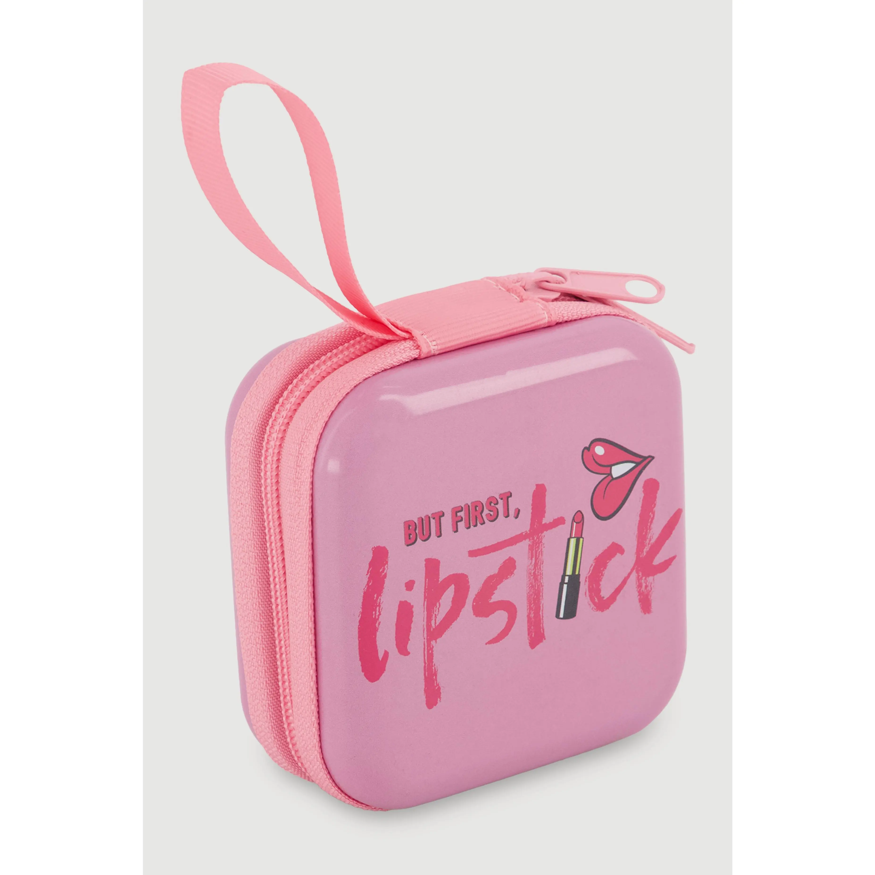 But First Lipstick Hard Shell Mini Zip Storage Case