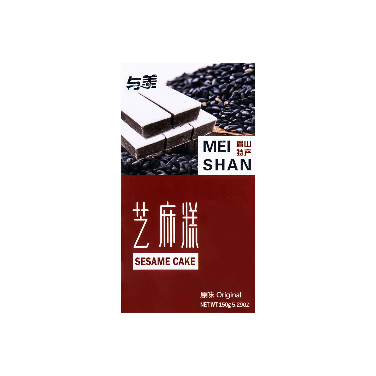 YUMEI Sichuan Meishan Sesame Cake Original Flavor 150g - Traditional Chinese Snack