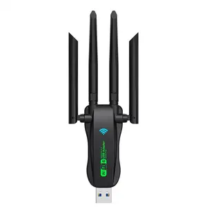 WiFi 6 USB Adapter Bluetooth 5.4 Dual Band 2.4G 5.8GHz 4 Antennas Wireless Dongle Receiver for PC Laptop	