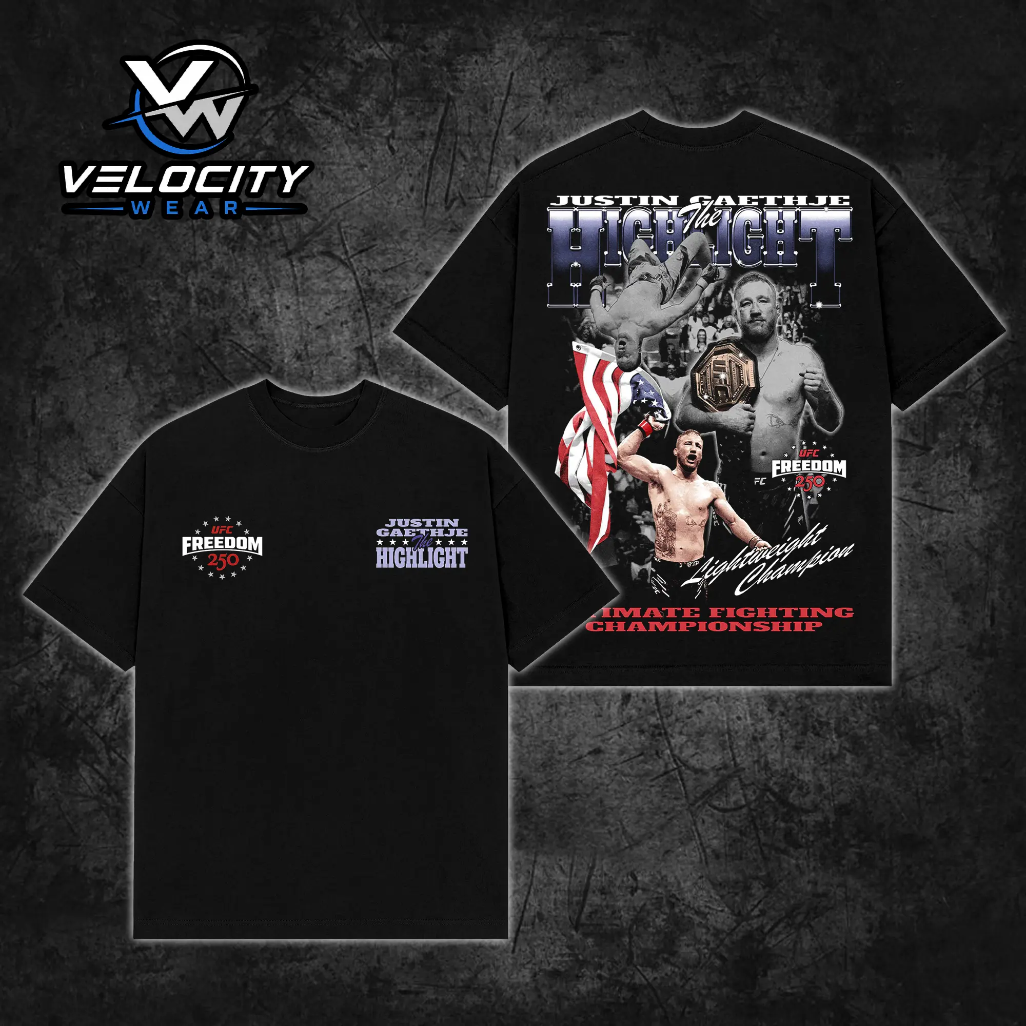[Wear] Justin Gaethje “The Highlight” Premium Cotton T-Shirt, Made In USA, UFC Fan Tee, Oversized MMA Streetwear Shirt – Gift for the New Lightweight Champion, Combat Sports Graphic Tee, Gift For MMA Fans, UFC Inspired T-Shirt.