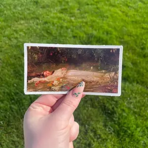 Friedrich Heyser, Ophelia decal, Ophelia Art, Ophelia Sticker, pre-raphaelite, laptop sticker, waterbottle decal, fine art, Art stickers, art history, Ophelia Heyser, Hard Hat decal, Blue Collar Stickers