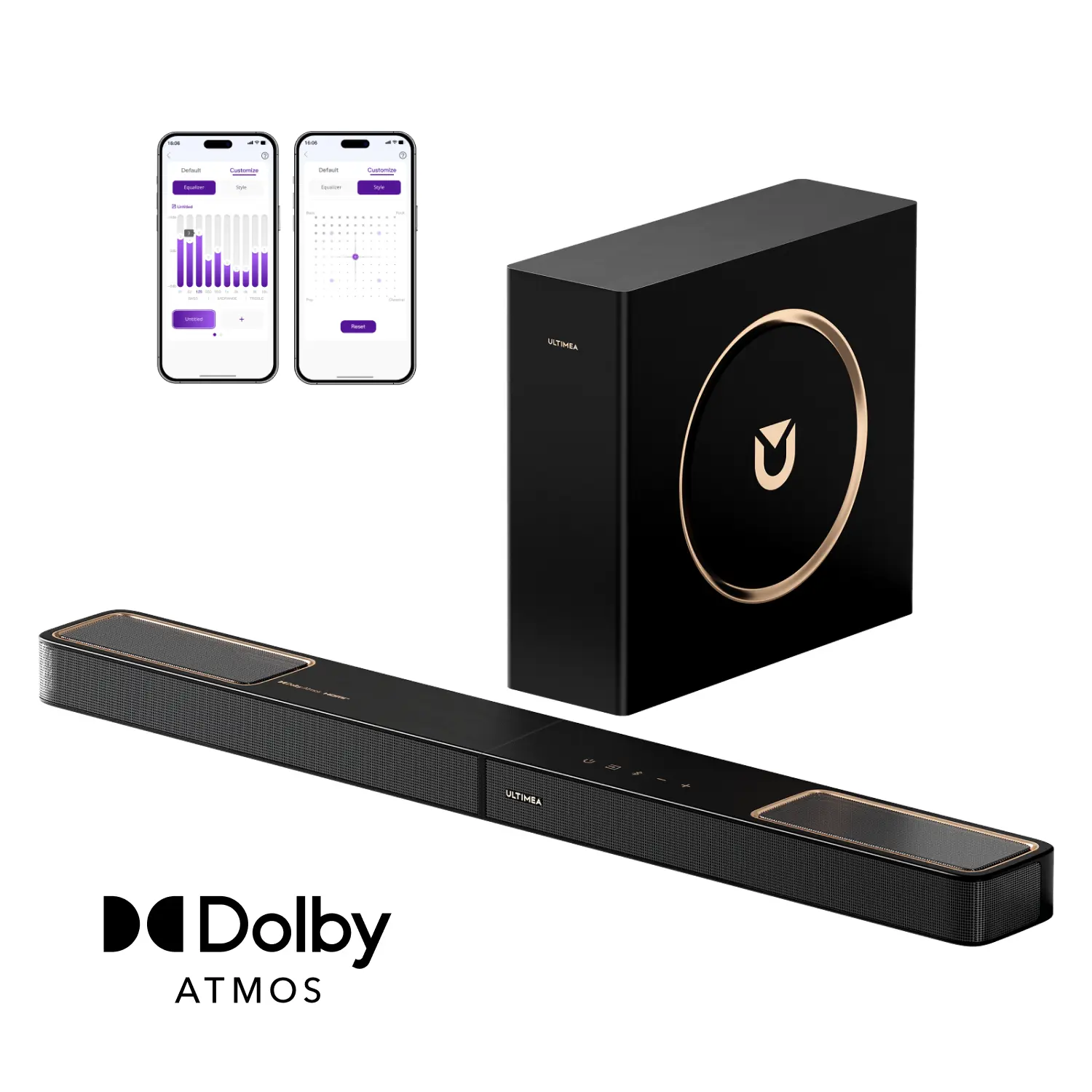 ULTIMEA Skywave F30 3.1.2ch Soundbar with Dolby Atmos with Subwoofer 6 Speakers Home Theater System Smart Dialogue Enhancement & Bluetooth 5.4 for Immersive Entertainment Smart App Control- Audio #SummerVibes