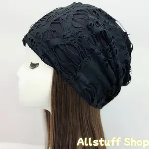 1pc Women's Multi-color Personality Fashion Beanie, Trendy Distressed Style, Lightweight, Breathable, Versatile, Thin Pullover Cap, Suitable for Daily Outings, Travel, and Photography