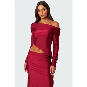 Reema Shiny Fold Over Top