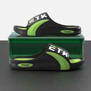 ETK Popular Men's & Women's Summer Slippers for Home Bathroom Indoor Outdoor Wear Large Size Beach Sports Sandals Comfortable Walking Shoes - Footwear