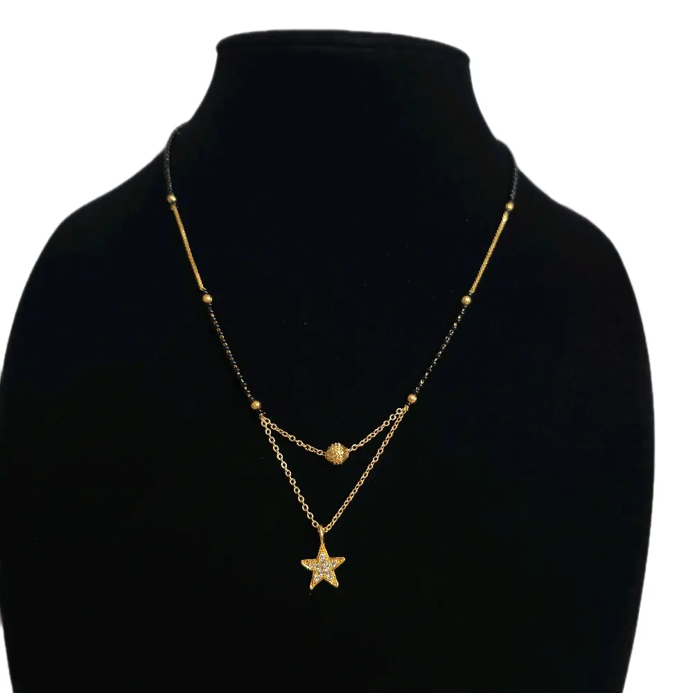 Traditional Nepali Indian Desi Minimalist mangalsutra necklace