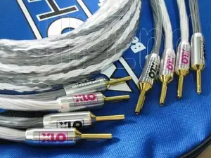 USED-XLO HTP12 24k plugs Speaker Cable New In Bag (2.5M Pair)
