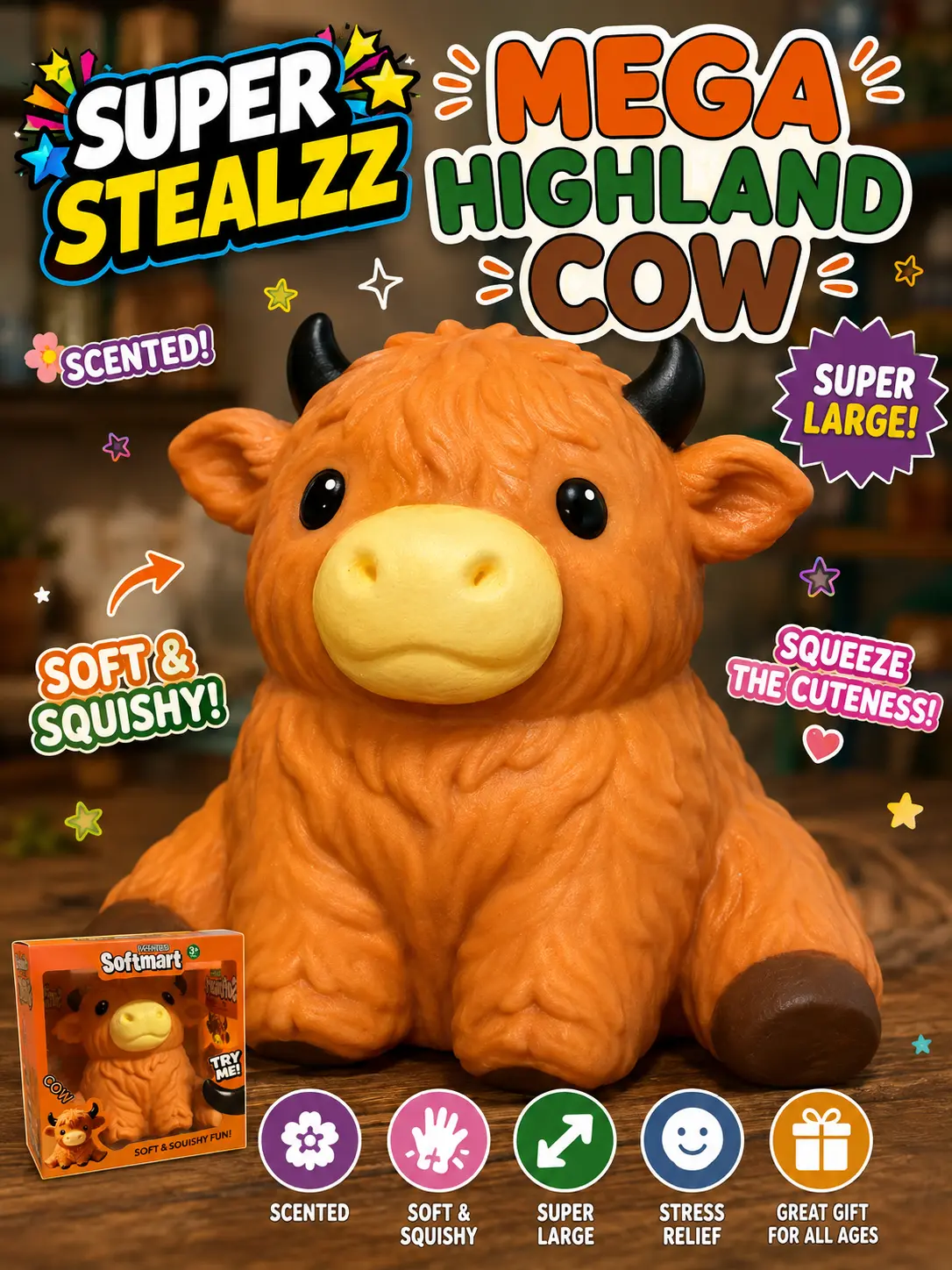 Super Stealzz- Mega Highland Cow