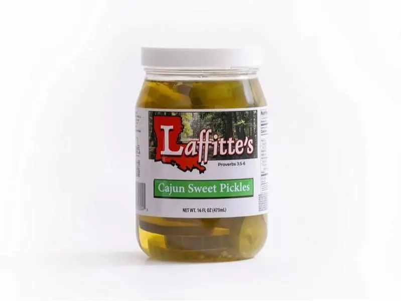 Laffitte's Gourmet Cajun Sweet Pickles 16 oz Jar Crunchy (1 Jar)