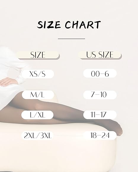 THE ORIGINAL! 4 SHADES·SIZE XS-3XL . MAGIC FLEECE LINED LEGGINGS·CLOSED FOOT(LOOKS LIKE PANTYHOSE) Winter Comfort Fleece Tights Available in Plus Size and Brown Fur Womenswear Bottoms