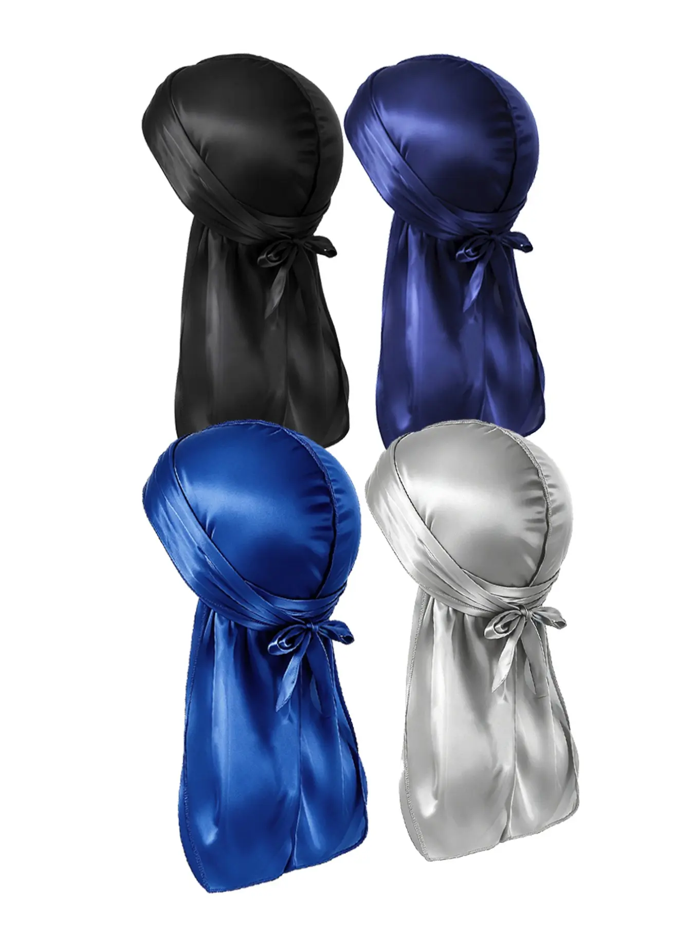 4pcs Men's Solid Color Elastic Silk Athletic Headbands, Breathable and Soft, Lightweight and Comfortable, Ideal for Running and Cycling, Sport Headbands