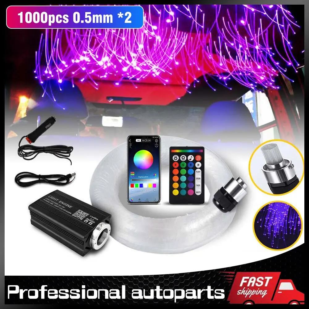 1000pc Car home headliner star light kit roof twinkle ceiling lights fiber optic led backlights starlightcarroof