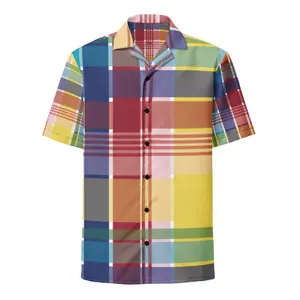Virgin Islands Madras Button Shirt (No Eagle) | Unisex Oversized Fit