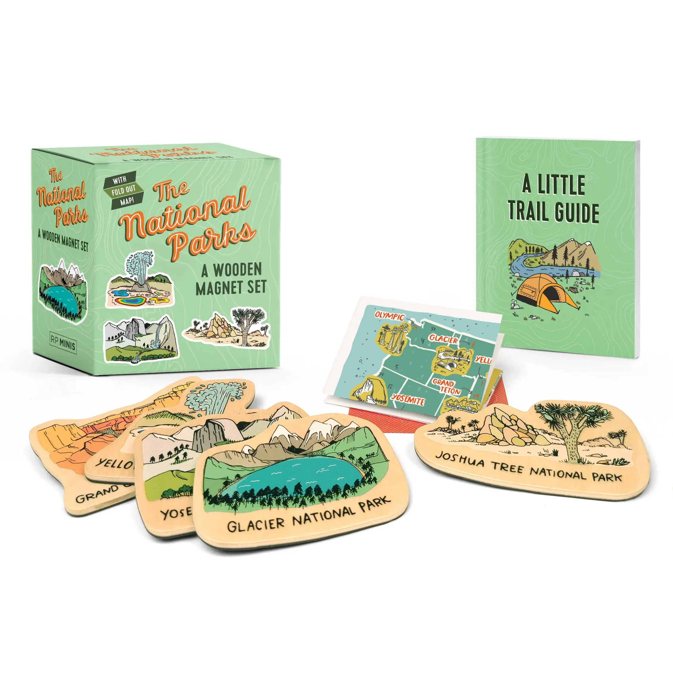The National Parks: A Wooden Magnet Set by RP Minis [Novelty Gift]