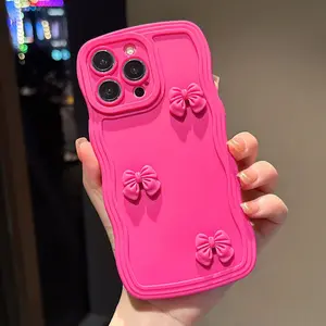 Bowknot Design Phone Case, Cute Phone Protective Cover, Phone Decoration, Smartphone Phone Accessory Compatible with iPhone 11 12 13 14 15 Pro Max, Casing, Cellphone