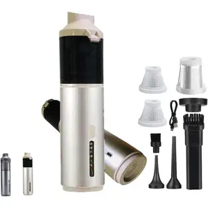 Portable Cordless  Vacuum Cleaner Suction Power 19000Pa with Brushless , Handheld Mini Vacuum Cleaner with Multiple Attachments, 3 Suction Modes,Rechargeable (Golden)