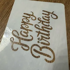 Happy Birthday Stencil for Cake Decor