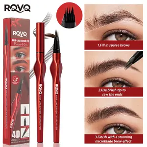 4D Eyebrow Pen. Microblading Results at Home. Waterproof, Long Lasting. Dense Multi Tip for Natural Hair Like Strokes. All Day Stay Brow Makeup. Easy Apply, Beginner Friendly. Cruelty Free. Ideal Beauty Gift for Women.