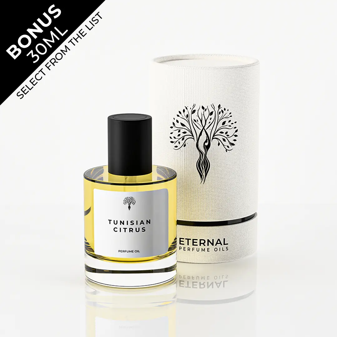 Eternal Perfume Oils – Tunisian Citrus Perfume Oil for Men & Women | 50ml with Bonus 30ml Bottle of Your Choice
