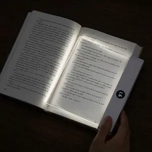 Rechargeable LED Book Light for Reading in Bed, Eye-Care Dimmable Night Light with Timer, 3 Color Temperatures & 1-99 Mins Timer, Flat Book Lamp for Reading at Night, Ideal for Kids & Adults