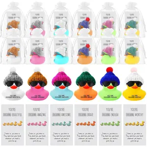 72 Set Thank You Gift Inspirational Mini Ducks with Motivational You Are Appreciation Gifts Cheer Ducks Gifts for Team Coworkers Employees Favors (Multicolor)