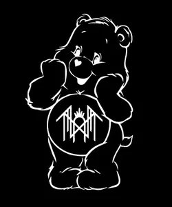 White Sleep Token Carebear Decal 5x8