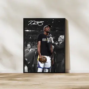 Kevin Durant Poster, Basketball Wall Art Print for Sports Room Display