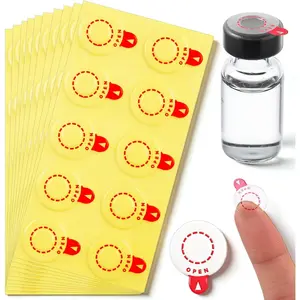 100 Pcs Clear Circle Stickers for Sealing Vial Labels Leak-Proof Self Adhesive Transparent Stickers for 13 mm Aluminum Plastics Caps 3 ml Vial Caps