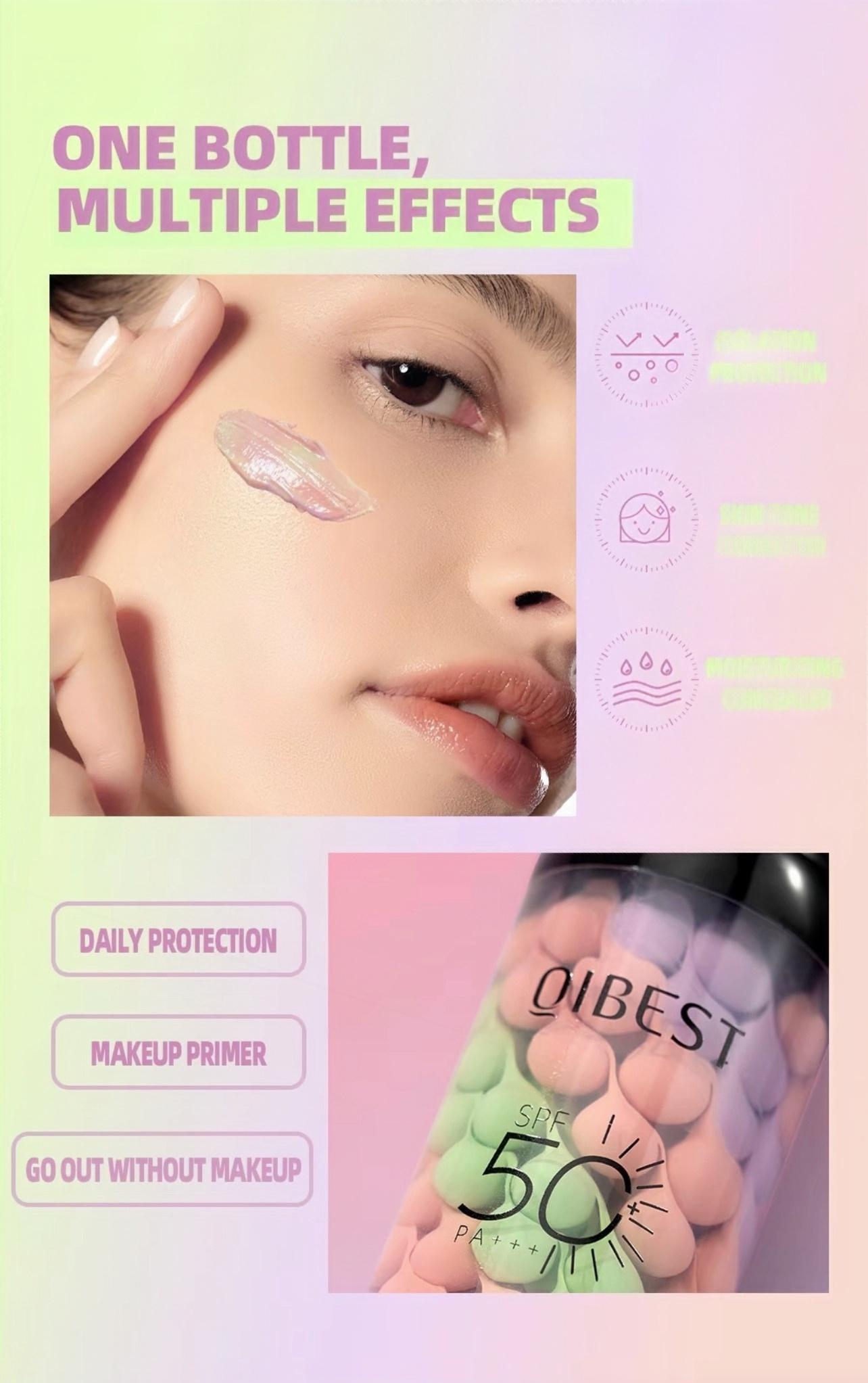 3-In-1 Tinted Sunscreen Cosmetic - Triple Color Protection, Hydrating Moisturizing, Oil Control, Waterproof, Sweatproof, Color Correcting Makeup (Concealer & Foundation), Moisturize, Spf Makeup