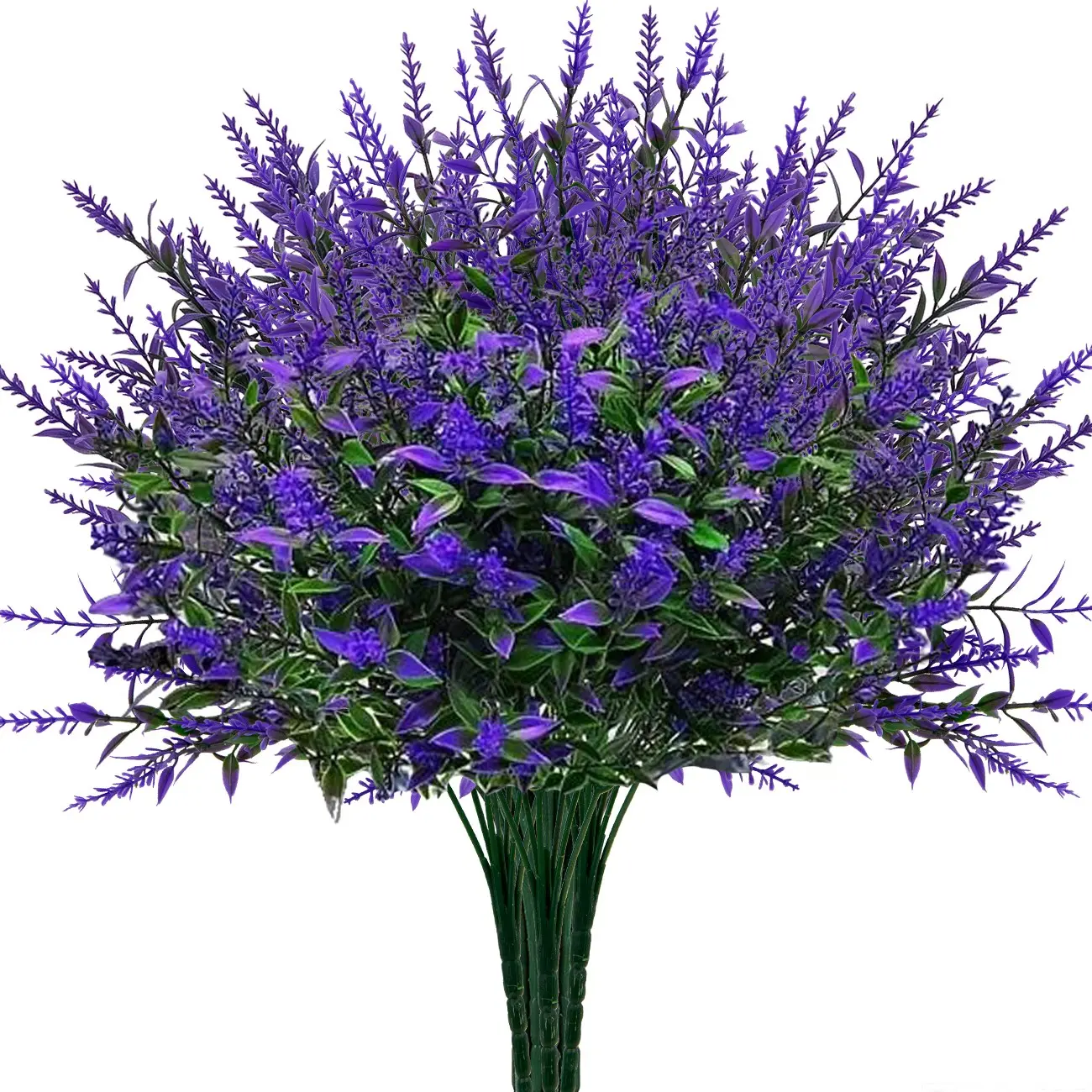 12 Bundles Artificial Flowers, Fake Flowers For Outdoors, Fake Outdoor Plants, Decorative Artificial Plants, Faux UV Resistant Lavender Flower, Plastic Shrubs Indoor Outside Hanging Decorations, Outdoor Garden Yard Decor, Home Room Decor