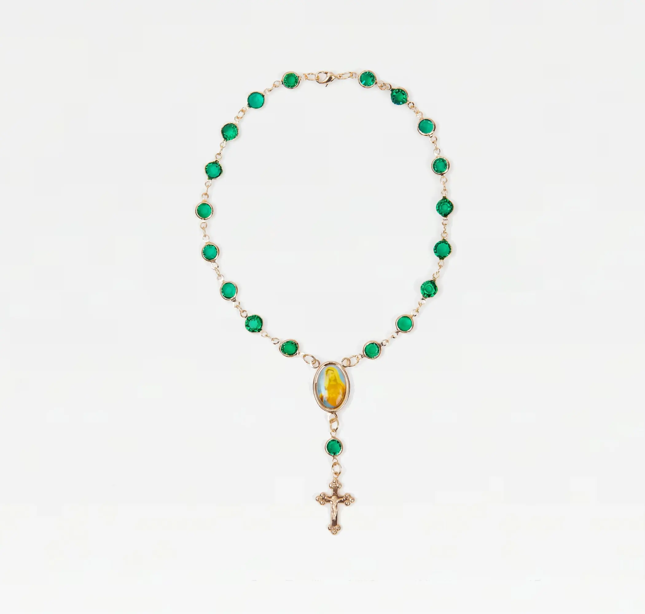 The Emerald Rosary Anklet