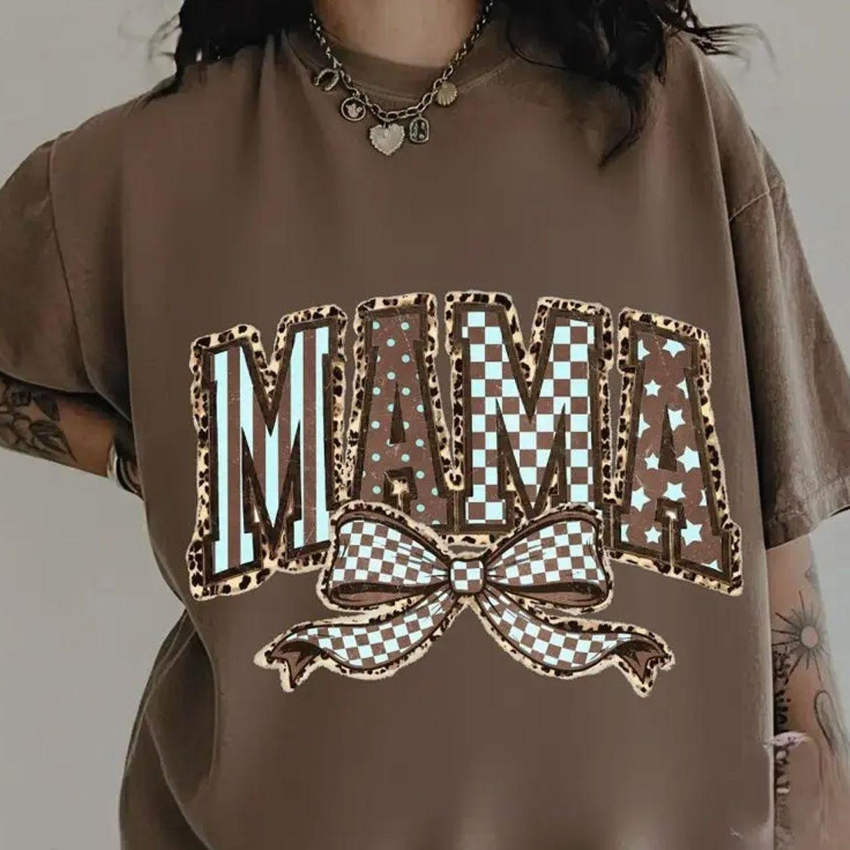 Comfort Colors Trendy Mama Leopard T-shirt, Retro Leopard Checkered Shirt, Cute Mom Graphic Tee