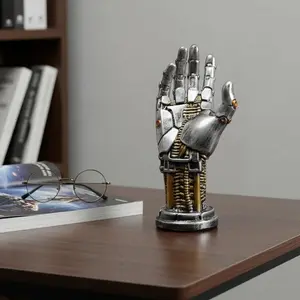 Cyberpunk 3D Gamepad Holder - Robotic Hand Storage Box for Controller Phone Keys, Sci-Fi Desk Organizer Cool Tech Gift