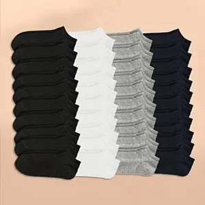 5/10/20 Pairs of Comfortable Ankle Socks, Lightweight, Soft and Breathable, Suitable for Daily Wear and Casual Style, Minimalist